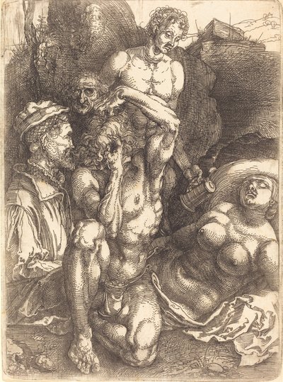 Umutsuz Adam, muhtemelen 15141515. by Albrecht Dürer