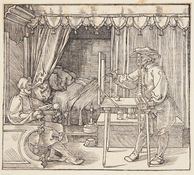 Bir portre çizen ressam by Albrecht Dürer