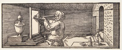 Bir vazo çizen ressam by Albrecht Dürer