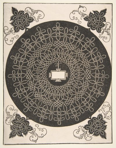 Merkezinde Dikdörtgen Panelli Nakış Deseni, 1521 öncesi. by Albrecht Dürer