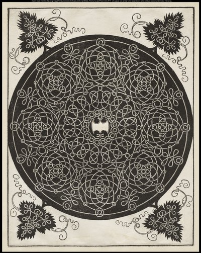 Beşinci Düğüm, ortasında altı nokta bulunan beyaz bir kalkanla, c.1506 by Albrecht Dürer