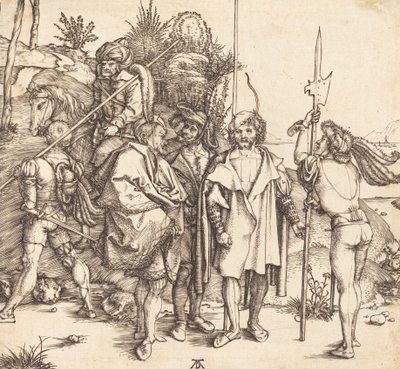 Atlı Beş Asker ve Bir Türk, 14951496. by Albrecht Dürer