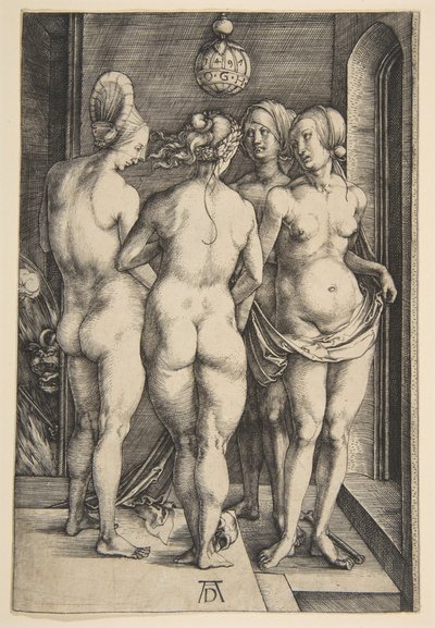Dört Çıplak Kadın, 1497. by Albrecht Dürer