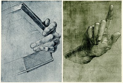 kitap ile el by Albrecht Dürer