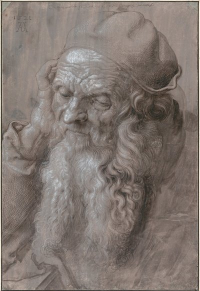 Yaşlı Bir Adamın Başı, 1521 by Albrecht Dürer