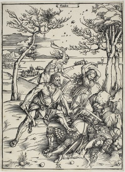 Molionide İkizlerini Fetheden Herkül by Albrecht Dürer