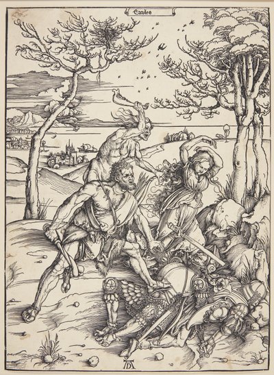 Herkül, Molionide İkizlerini fetheder by Albrecht Dürer
