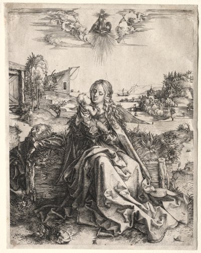 Kelebekli Kutsal Aile, c. 1495. by Albrecht Dürer