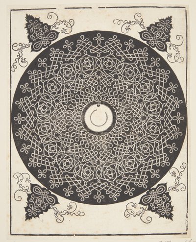 Beyaz madalyonlu geçmeli ip deseni by Albrecht Dürer