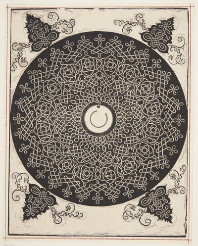 Beyaz madalyonlu geçmeli ip deseni by Albrecht Dürer