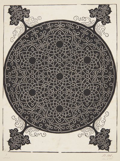 Yedi altıgen yıldız ile geçmeli kordon deseni by Albrecht Dürer