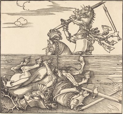 italyan mızrak dövüşü by Albrecht Dürer