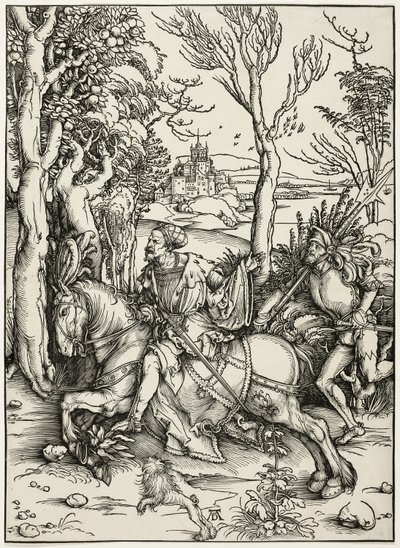 Şövalye ve Landsknecht by Albrecht Dürer