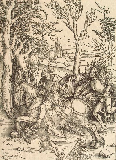 Şövalye ve Lansquenet, c1497. by Albrecht Dürer
