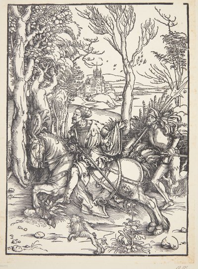 Şövalye ve lansquenet by Albrecht Dürer