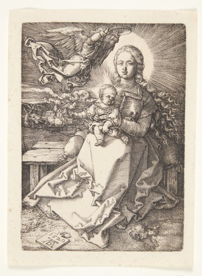 Madonna bir melek tarafından taçlandırıldı by Albrecht Dürer