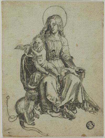 Maymun ile Madonna by Albrecht Dürer