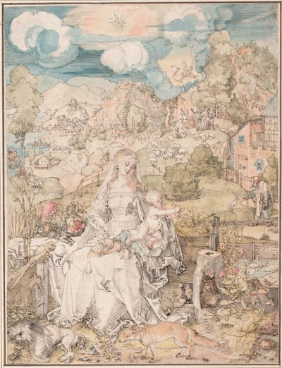 Mary, Çok Sayıda Hayvanın Arasında, 1503 by Albrecht Dürer