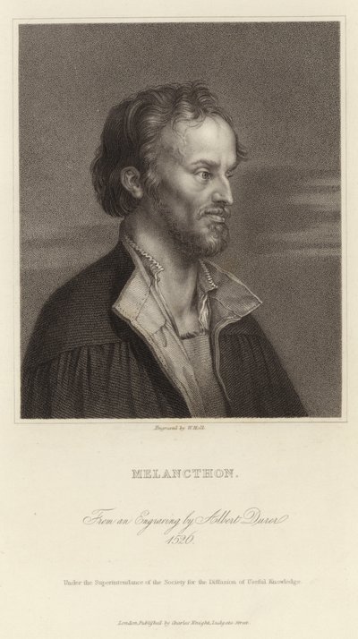 Melancthon - Alman reformcu ve Martin Luther ile ortak çalışan (1497 1560) by Albrecht Dürer