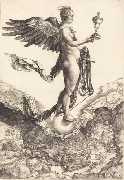 Nemesis Büyük Servet, c. 15011502. by Albrecht Dürer