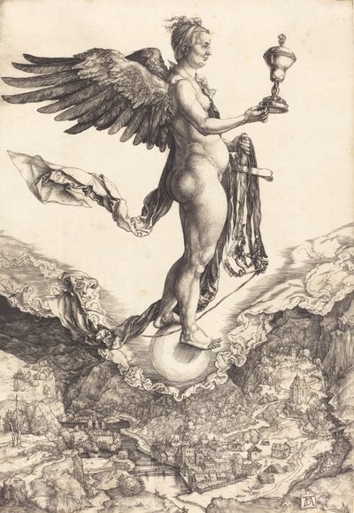 Nemesis Büyük Servet, c. 15011502. by Albrecht Dürer