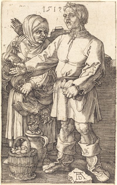 Köylü Çift Pazarda by Albrecht Dürer