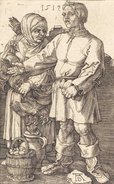 Pazarda Köylü Çift, 1519. by Albrecht Dürer
