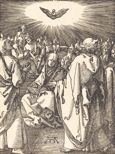 Pentekost, muhtemelen c. 15091510. by Albrecht Dürer