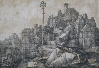1519 şehrin önünde Aziz Anthony by Albrecht Dürer