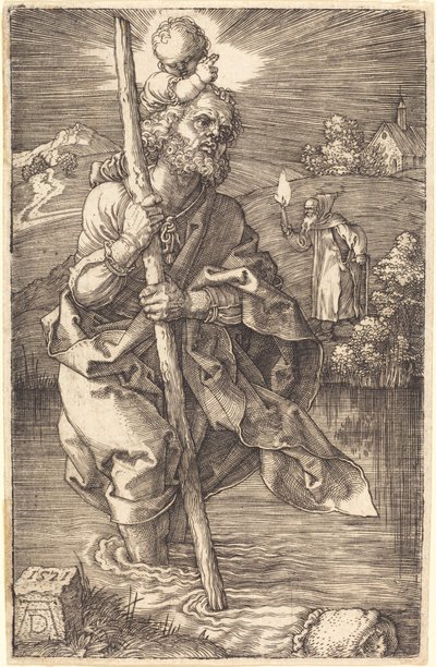 Sağa bakan Aziz Christopher by Albrecht Dürer