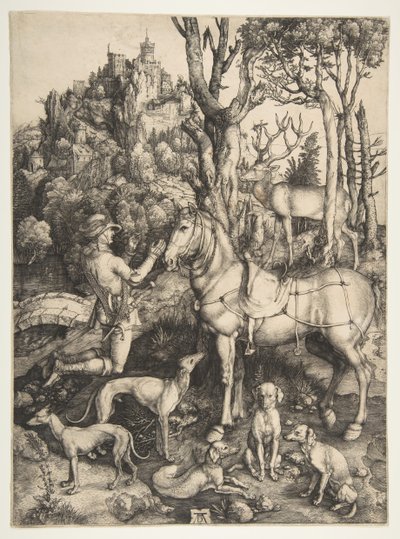Aziz Eustace, yaklaşık 1501. by Albrecht Dürer