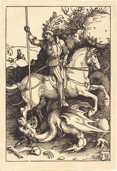 Aziz George Ejderhayı Öldürüyor by Albrecht Dürer