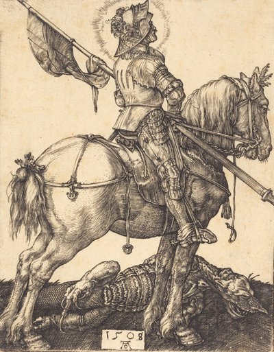 Atlı Aziz George, 1508. by Albrecht Dürer