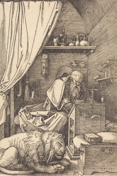 Aziz Jerome Hücresinde, 1511. by Albrecht Dürer