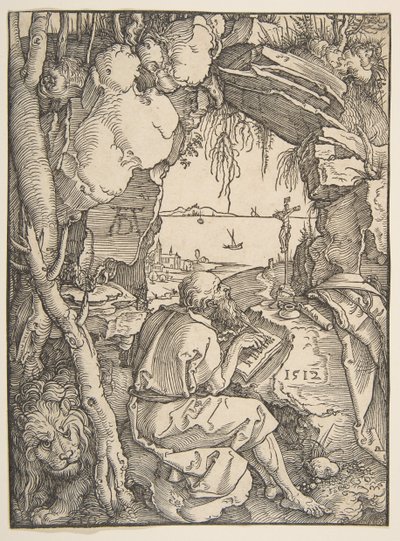 Bir Mağaradaki Aziz Jerome, 1512. by Albrecht Dürer