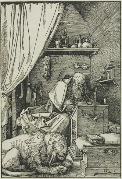 Hücresindeki Aziz Jerome by Albrecht Dürer