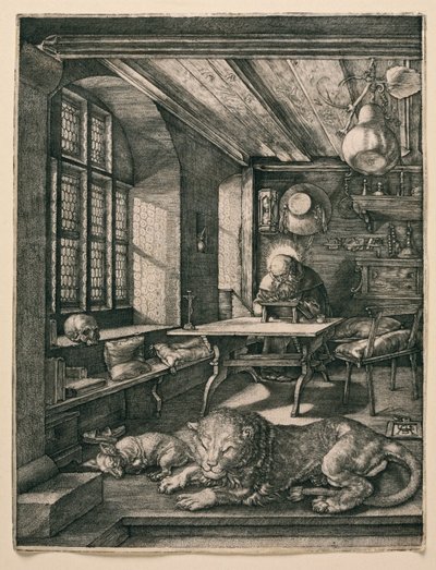 Hücresindeki Aziz Jerome by Albrecht Dürer