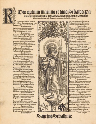 Bir Sütun Üzerinde Duran Aziz Sebaldus, c. 1501. by Albrecht Dürer