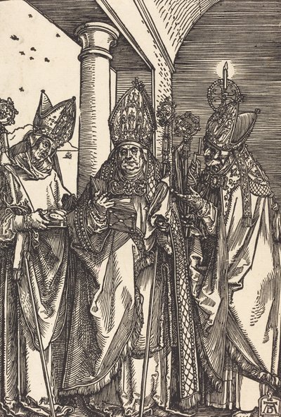 Aziz Nicholas, Ulrich ve Erasmus, c. 1508. by Albrecht Dürer