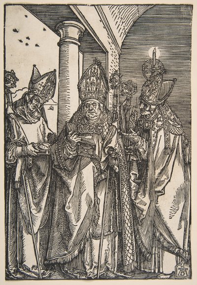 Aziz Nicholas, Ulrich ve Erasmus.n.d. by Albrecht Dürer