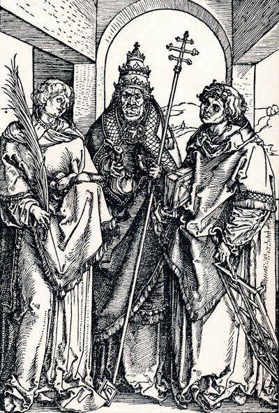 Aziz Stephen, Sixtus ve Lawrence, 1508 1906 by Albrecht Dürer