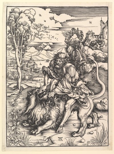 Aslan Parçalayan Samson, M.Ö. 1497-98. by Albrecht Dürer