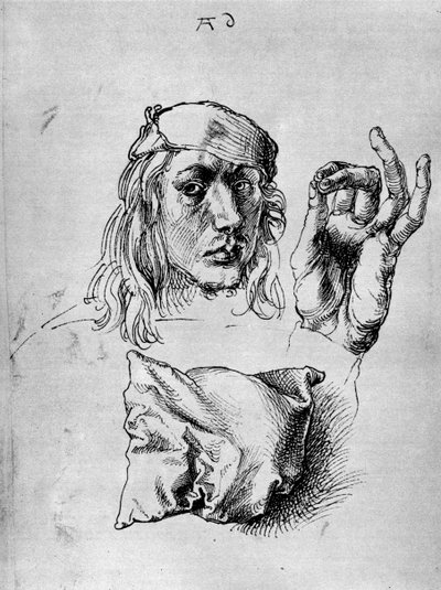 Yastıklı Otoportre, 1493, 1936 by Albrecht Dürer