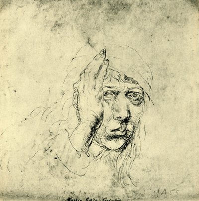 Bandajlı otoportre, 1492, 1943. by Albrecht Dürer