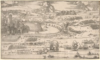 Kale Kuşatması: Sağ Kısım by Albrecht Dürer