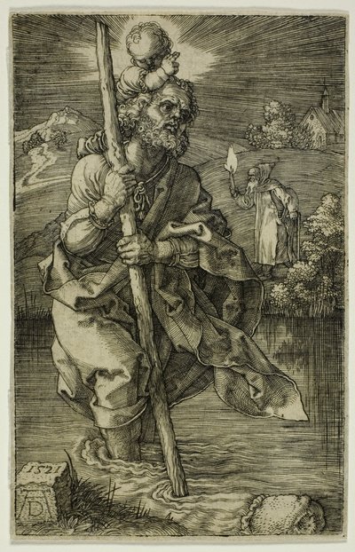 Sağa bakan Aziz Christopher by Albrecht Dürer