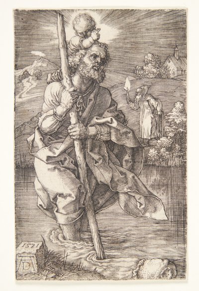 Sağa bakan Aziz Christopher by Albrecht Dürer