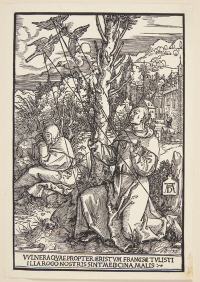 St. Francis stigmata alıyor by Albrecht Dürer