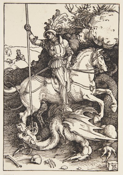 St. Georg ejderhayı öldürüyor by Albrecht Dürer