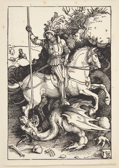 St. Georg ejderhayı öldürüyor by Albrecht Dürer